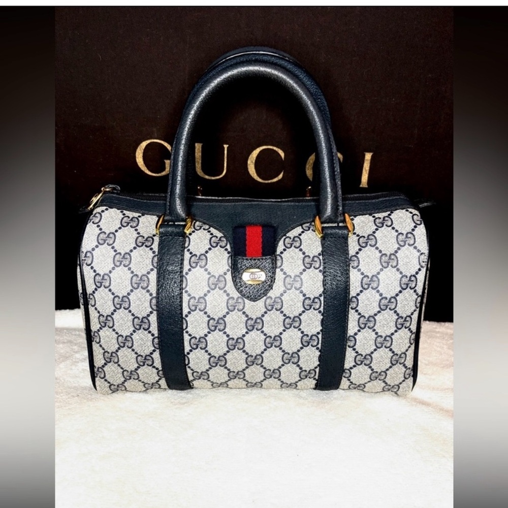 GUCCI VINTAGE BOSTON BAG - Picture 2 of 13
